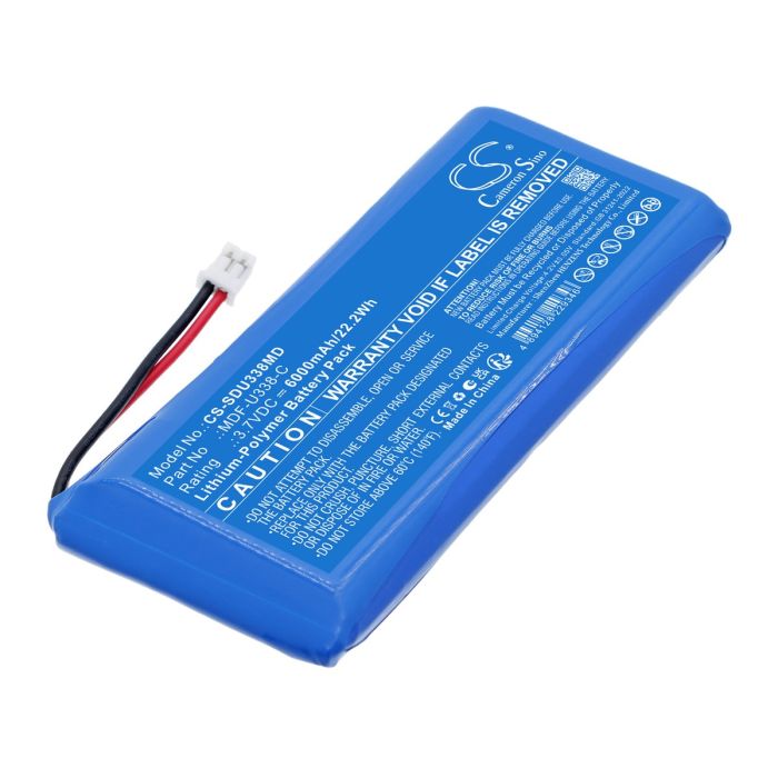 Sanyo lääkintälaitteen MDF-U338-C yhteensopiva akku 6000mAh