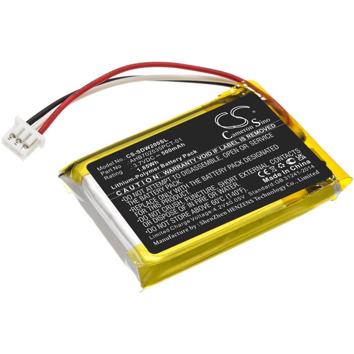 Sennheiser langattomien kuulokkeiden M3AEBT / M3IETW yhteensopiva akku 500mAh