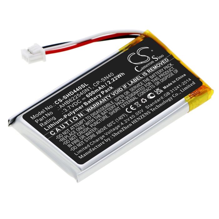 Sennheiser langattomien kuulokkeiden HD 4.50BTNC / Urbanite XL yhteensopiva akku 600mAh