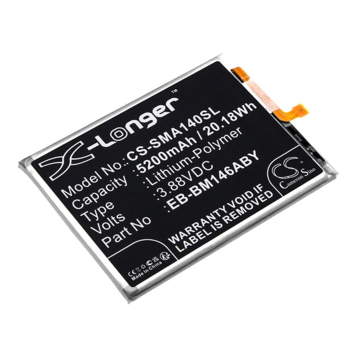 Samsung puhelimen Galaxy M14 / Galaxy M14 5G yhteensopiva akku 5200mAh