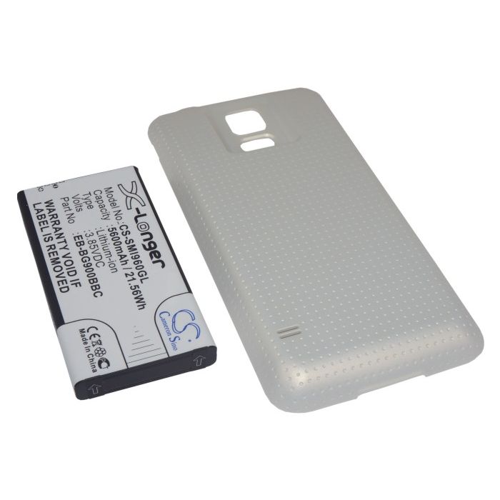 Samsung Galaxy S5 tehoakku 5600 mAh - Erillisellä kultaisella takakannella