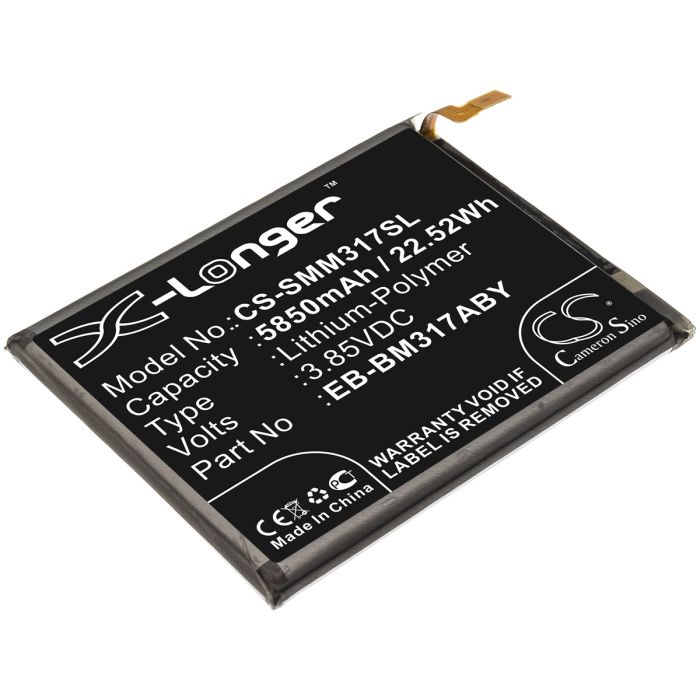 Samsung älypuhelinten Galaxy M31 / Galaxy M31s yhteensopiva akku 5850mAh