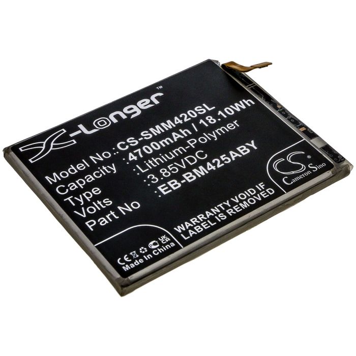 Samsung älypuhelinten Galaxy M42 yhteensopiva akku 4700mAh