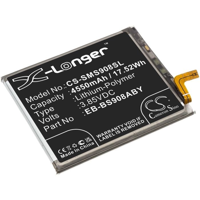 Samsung älypuhelinten Galaxy S22 Ultra 5G / SM-S906W yhteensopiva akku 4550mAh
