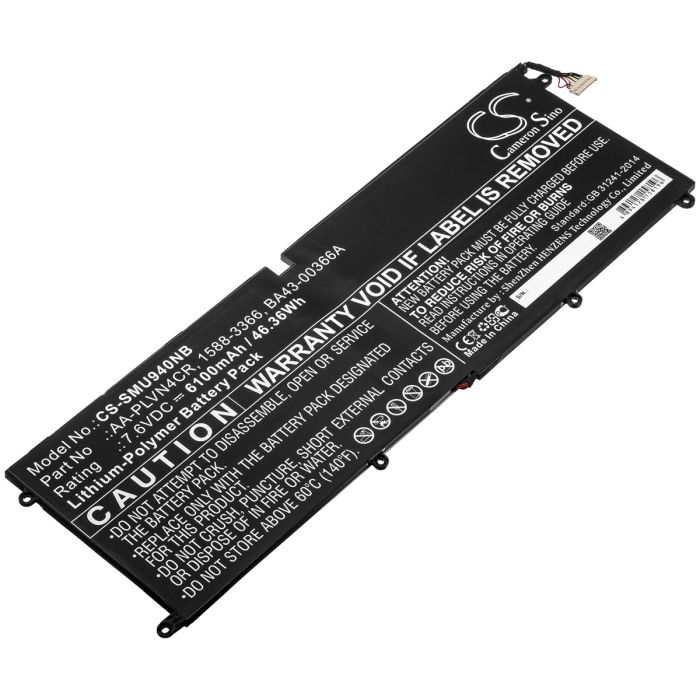 Samsung kannettavan tietokoneen Ultrabook 940X3G yhteensopiva akku 6100mAh