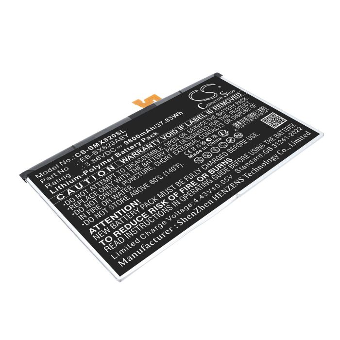 Samsung tabletin Galaxy Tab S10+, SM-X620 yhteensopiva akku 9800mAh