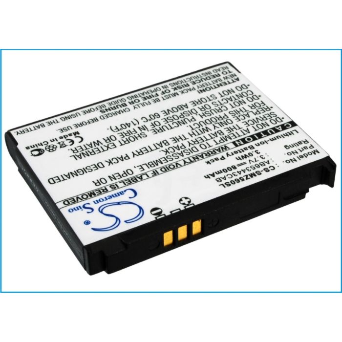 Samsung älypuhelinten Behold SGH-T919 / Behold T919 yhteensopiva akku 800mA