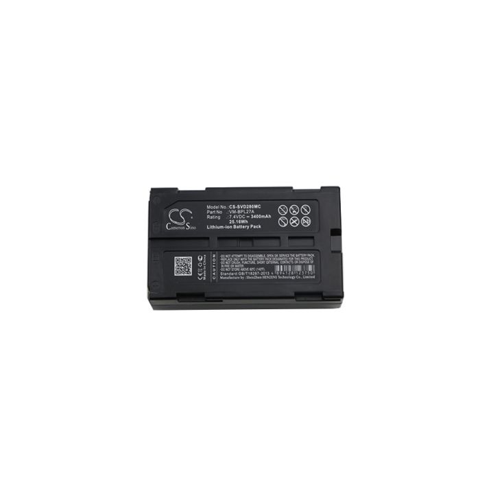 Hitachi, JVC, Panasonic & RCA - M-BPL30, VM-BPL13, VM-BPL13A - Li-ion Kameran akku - 3400 mAh