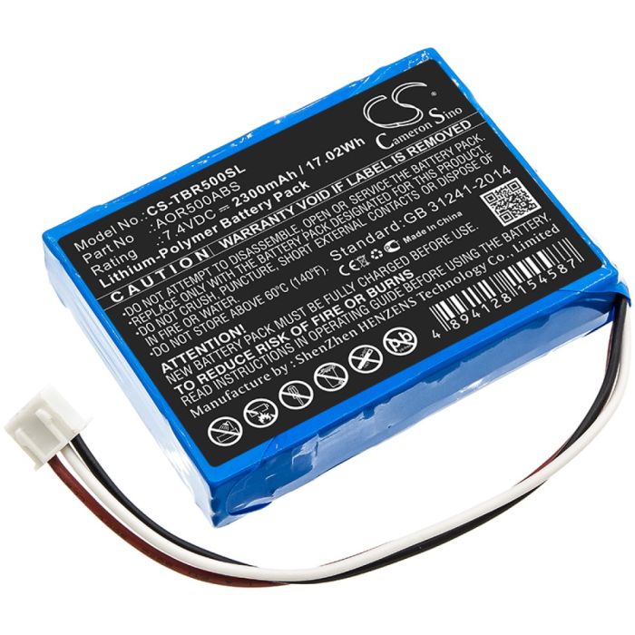 Tribrer tutkimuslaitteen AOR500 / AOR500-s yhteensopiva akku 2300mAh