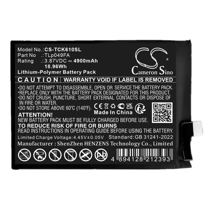 Sharp matkapuhelimen Aquos V7 Plus, SH-C06 yhteensopiva akku 4900mAh