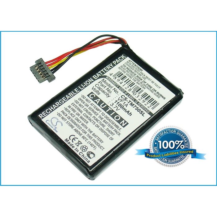 TomTom Go 750,  akku 1100 mAh