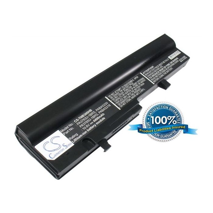 Toshiba Satellite NB300, Satellite N302, Satellite NB305 akku, 4400 mAh Musta