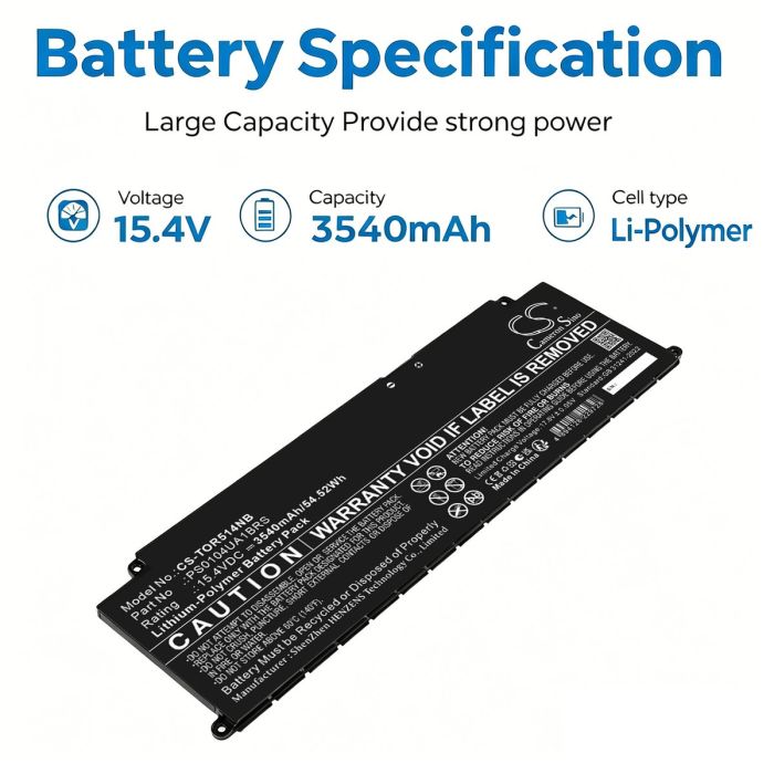 Toshiba kannettavan tietokoneen Dynabook 4icp5, 63 yhteensopiva akku 3540mAh