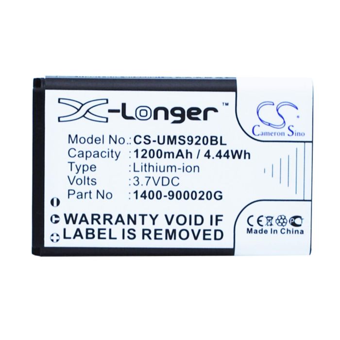 Unitech MS920 akku 1200mAh