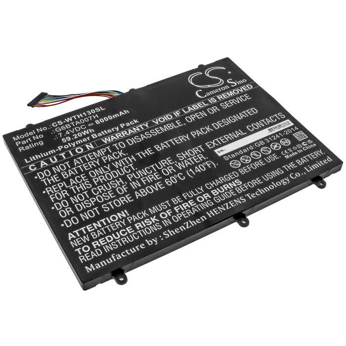 Wacom tablettien Cintiq Companion 2 / DTH-W1300 yhteensopiva akku 8000mAh