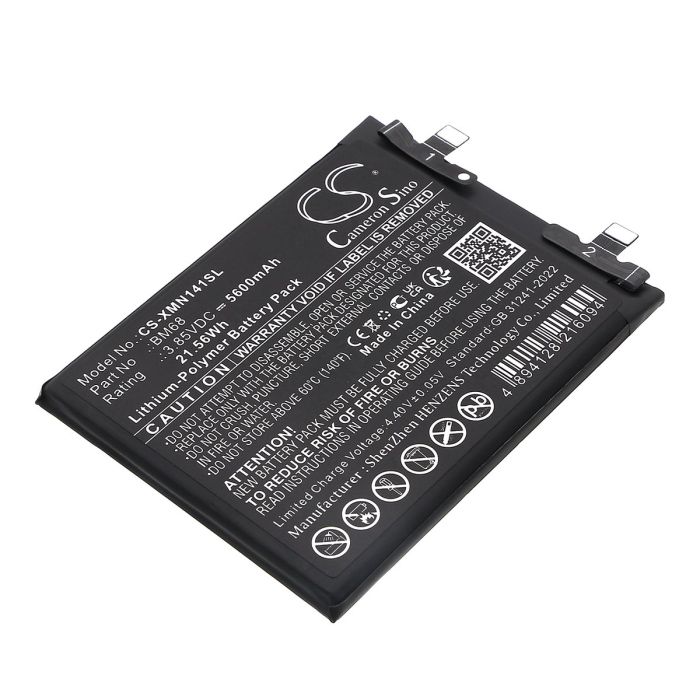 Redmi puhelimen 24115RA8EC / 24115RA8EG yhteensopiva akku 5600mAh