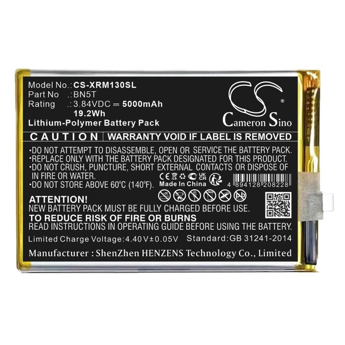 Redmi puhelimen 13 yhteensopiva akku 5000mAh