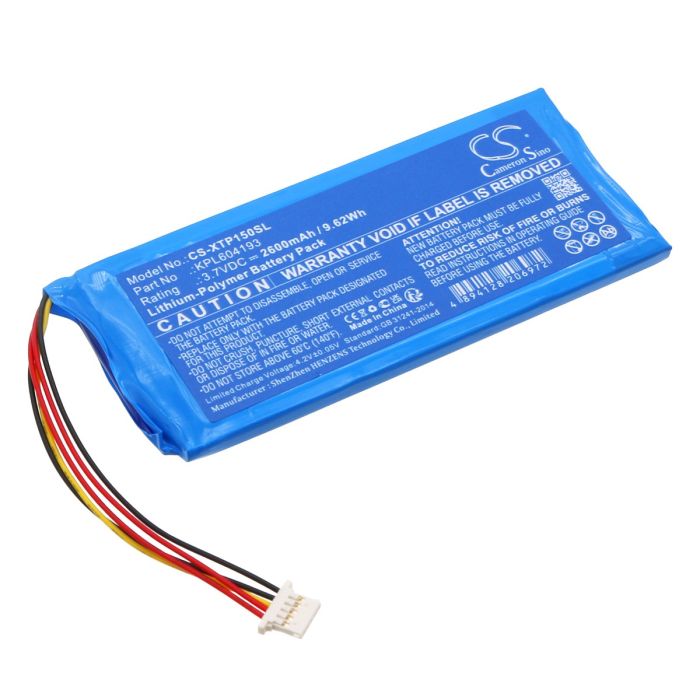 XTOOL diagnostiikkatyökalun TP150 TPMS Diagnostic Tool / A30 PRO Diagnostic Scan Too yhteensopiva akku 2600mAh