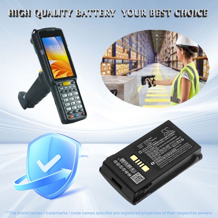 Zebra viivakoodinlukijan MC33, MC330 yhteensopiva akku 6800mAh