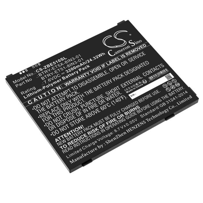 Zebra tablettien ET51 / ET51 Windows OS yhteensopiva akku 3200mAh