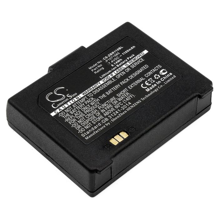 Zebra kannettavien tulostimen ZQ110 / ZQ220 yhteensopiva akku 1100mAh