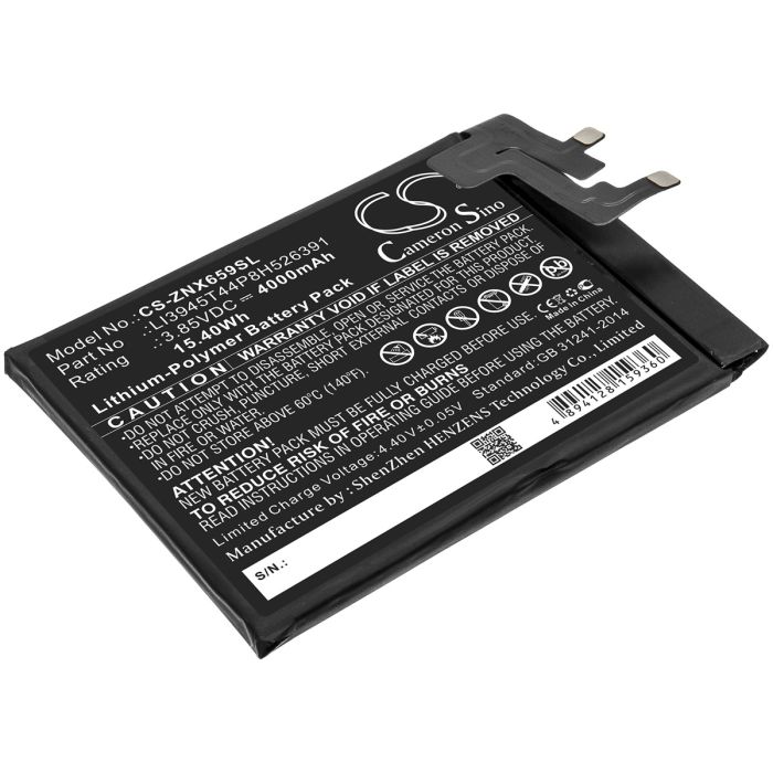 ZTE puhelimen Nubia Red Magic 5G / NX659J yhteensopiva akku 4000mAh