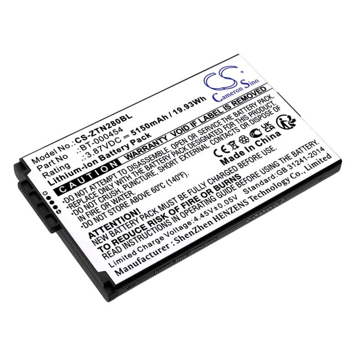 Zebra viivakoodinlukijan TC15 / TN28 yhteensopiva akku 5150mAh