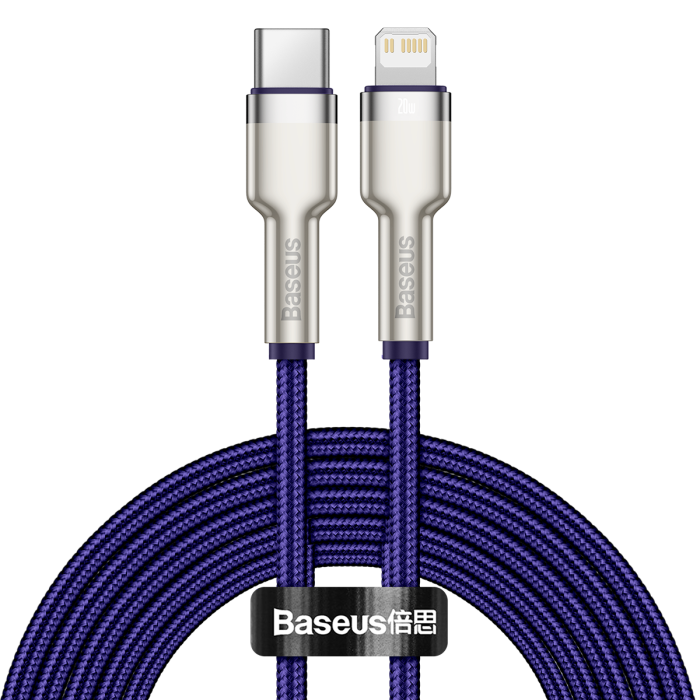 Baseus Cafule Metal USB- C - Lightning kaapeli 2m PD 20W - Violetti