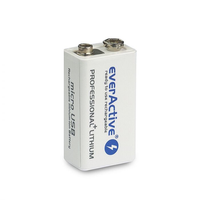 everActive 6F22 / 9V akkuparisto Li-ion USB-C 550 mAh