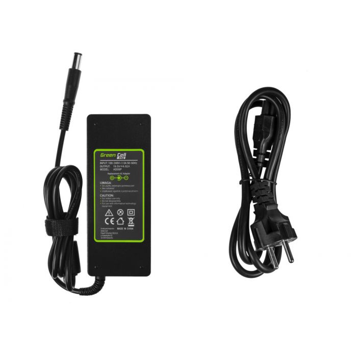 Green Cell 90W Dell Laturi 19.5V 4.62A - Liitin 7.4*5.0