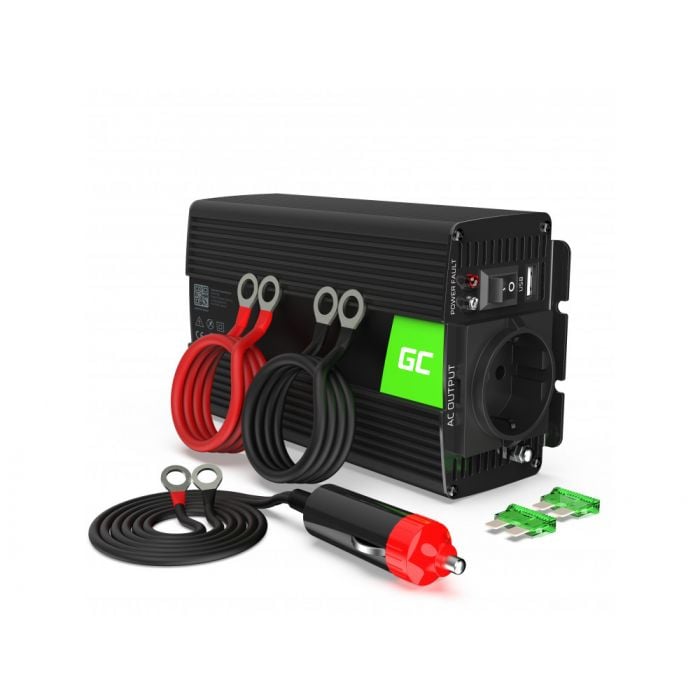 Green Cell Invertteri autoon 12V - 230V 300W/600W muokattu siniaalto