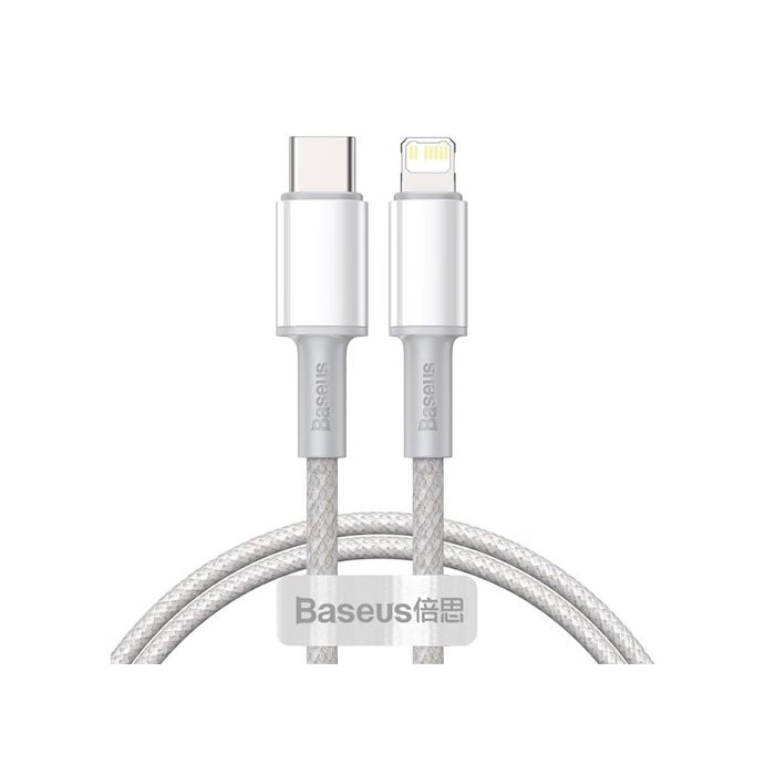 Baseus High Density USB-C - Lightning 20W PD Latauskaapeli 1m - Valkoinen