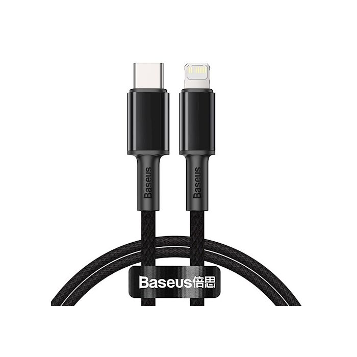Baseus High Density USB-C - Lightning 20W PD Latauskaapeli 1m - Musta
