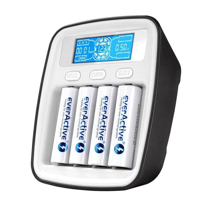everActive NC-1000M Ammattilaistason AA / AAA USB-C laturi