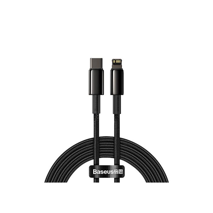 Baseus Tungsten USB-C - Lightning 20W PD Latauskaapeli 2m - Musta