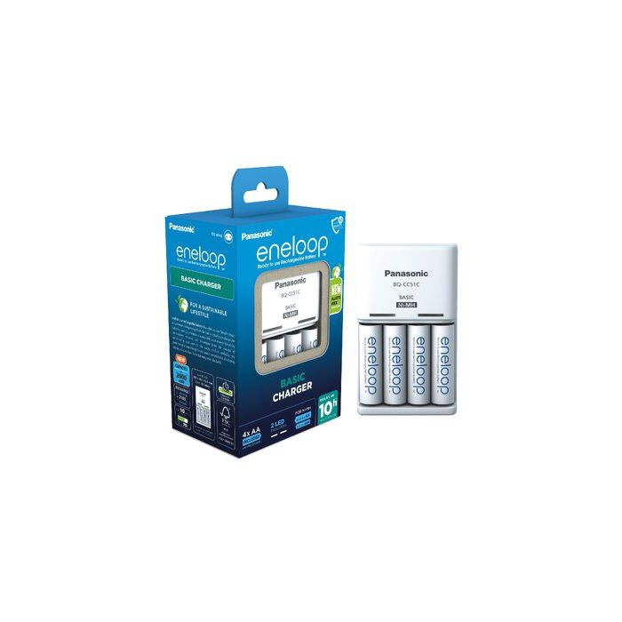Panasonic Eneloop BQ-CC51 -laturipaketti + 4× AA Eneloop 2000mAh (BK-3MCDE)