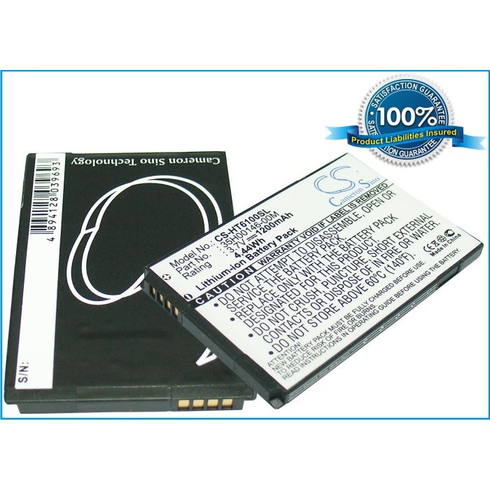 HTC EVO Shift 4G, A7373, Knight, Speedy, PG06100 yhteensopiva akku - 1200 mAh
