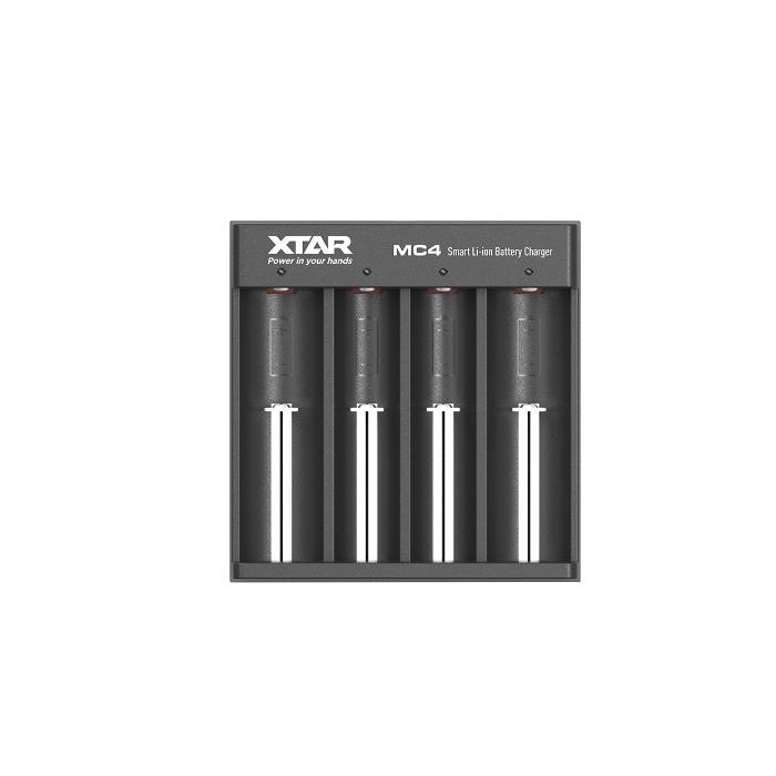 XTAR MC4 Kannettava Li-ion / IMR / ICR akkuparistolaturi USB-liitännällä