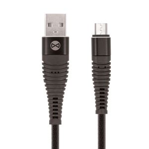 Forever Shark micro USB-kaapeli 1 m, musta