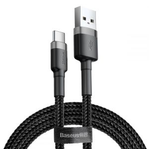 Baseus Cafule USB-C-kaapeli 1m 3A - musta