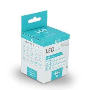 Forever Light LED Spottilamppu GU10, 6W 480lm 4500K, neutraali valkoinen