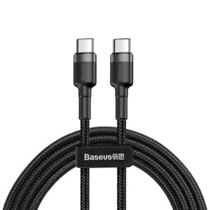 Baseus Cafule USB-C - USB-C kaapeli 1 m 60W PD 3A - Musta