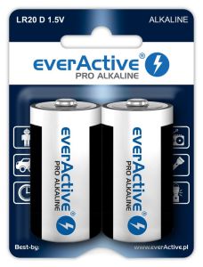 everActive Pro Alkaliparisto D / LR20 1,5V - 2 kpl pakkaus