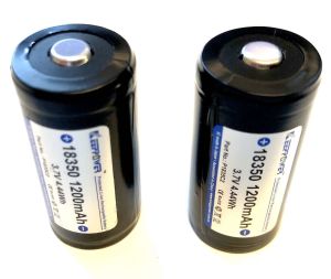 Keeppower IMR 18350 3.7 V Akku 1200 mAh ilman suojapiiriä - 2 kappaleen pakkaus