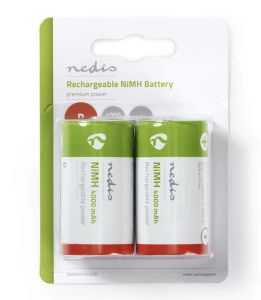 Ladattava Ni-MH-Akku, D 1,2 V 4000 mAh | 2 kpl