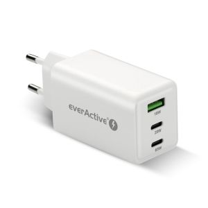 everActive SC-655Q verkkolaturi 65 W PD, 1 × USB-A + 2 × USB-C