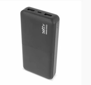 Setty Power Bank varavirtalähde 20000 mAh - Musta