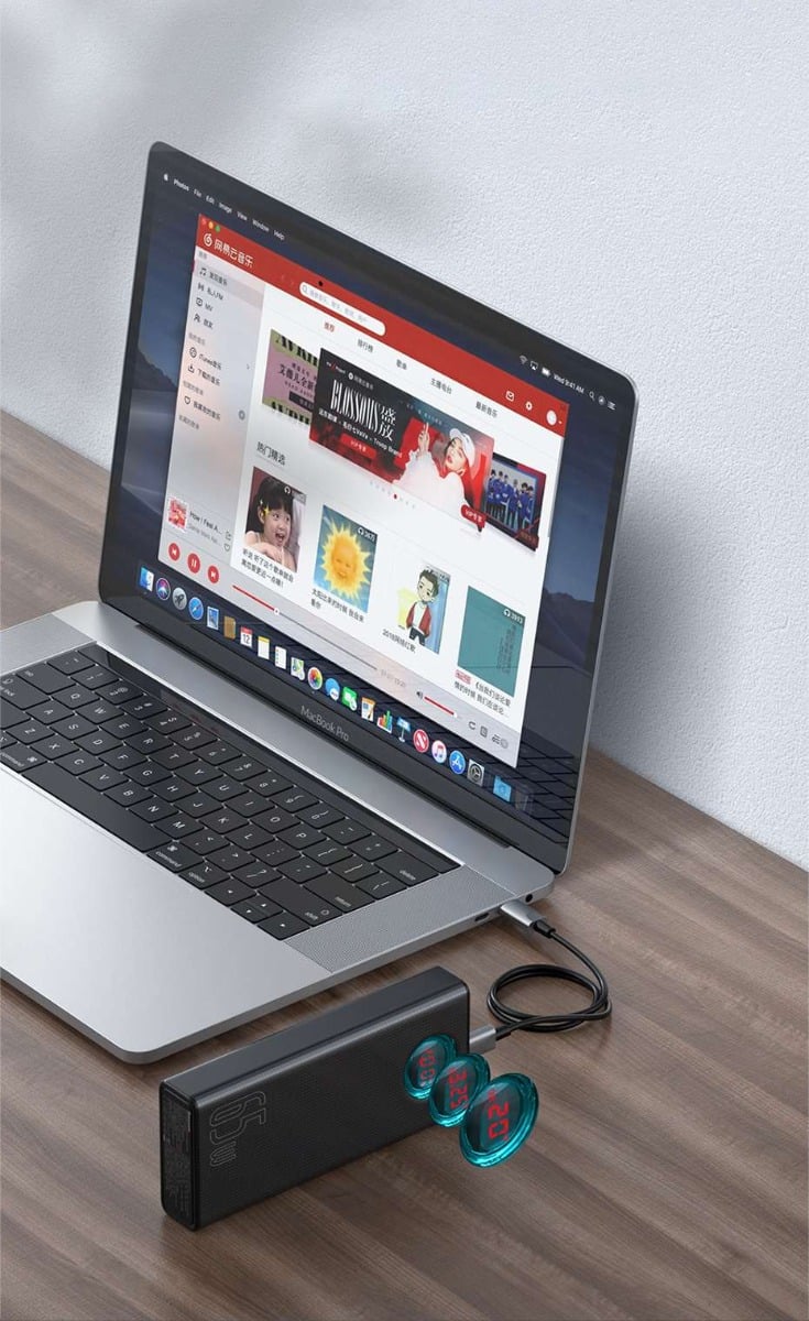 Digitaalinen näyttö Baseus Amblight 65W musta