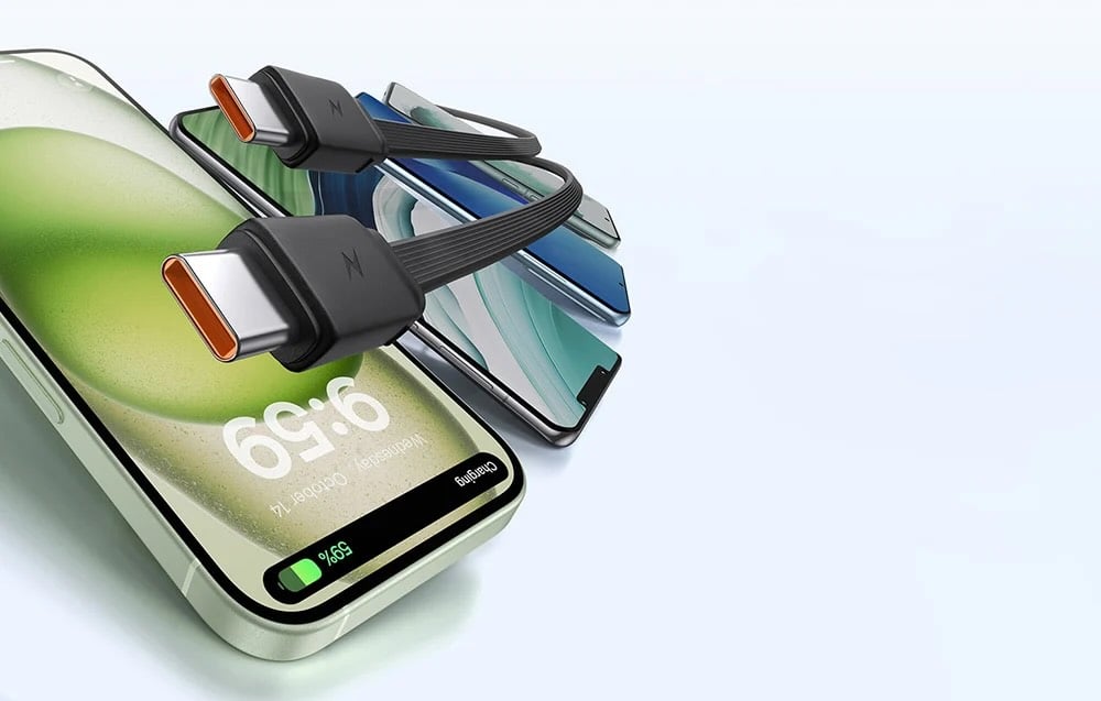 Powerbank Baseus QPow2 2x USB‑C valkoinen